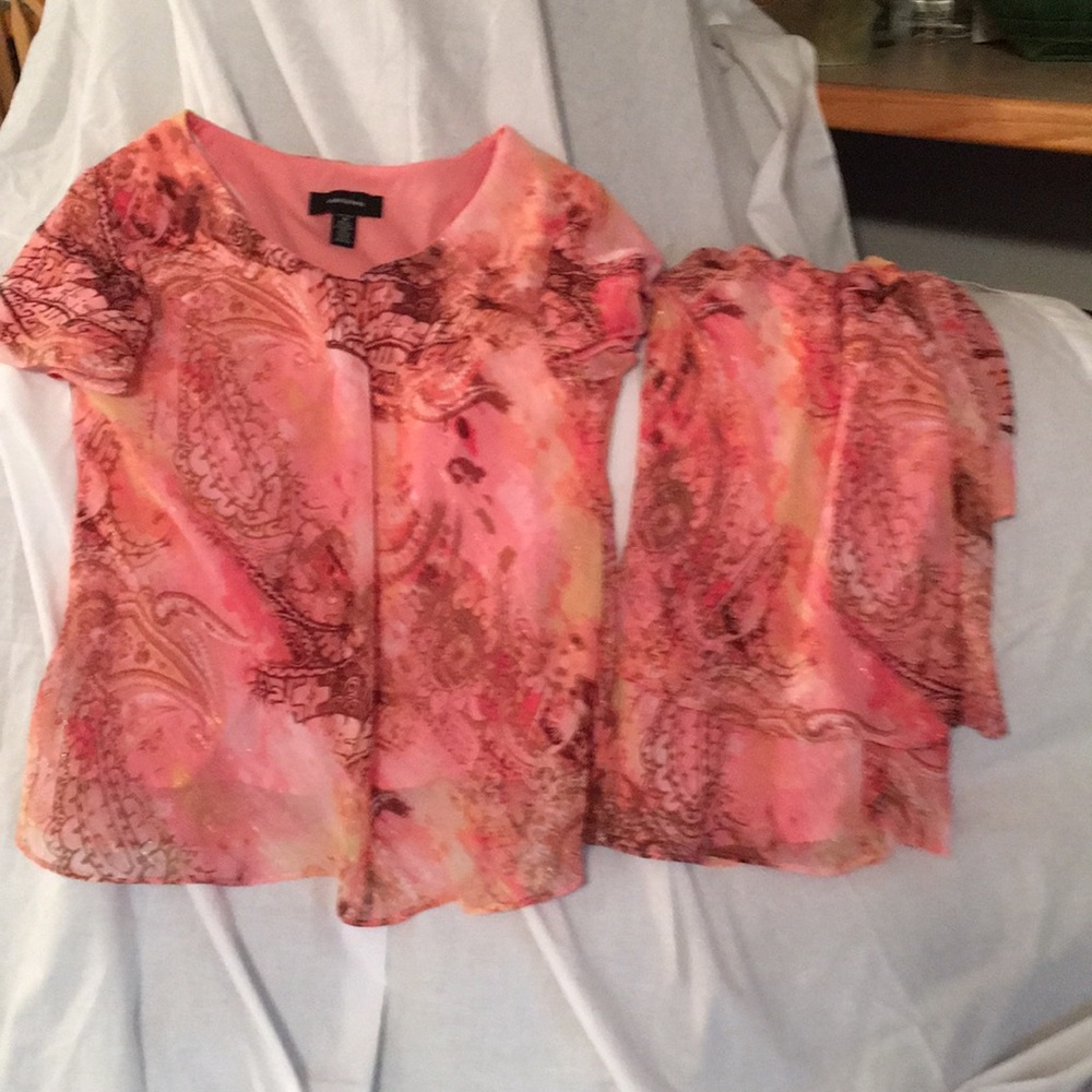 Top and skirt